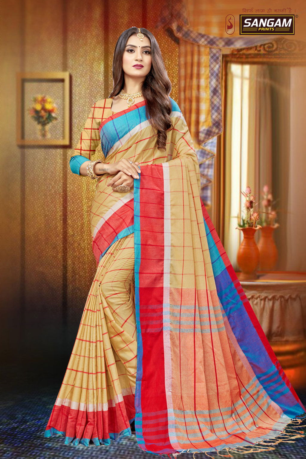 Sangam Red Carpet 1 latest fancy Designer Casual Wear Linen Cotton Sarees Collection
