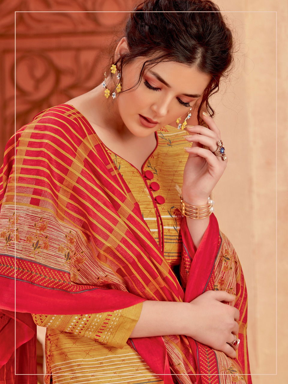 Ganesha Print 23 Latest Designer Printed Cotton Dress Material Collection