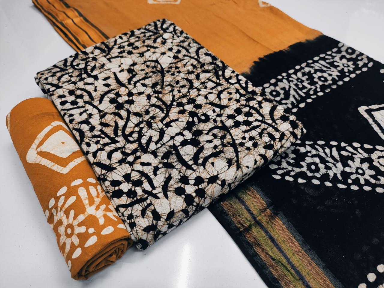 Batik 4 Bandhani Regular Wear Printed Cotton Designer Dress Material Collection
