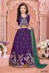 Aarvi Vol 9 Embroidered Vichitra Silk Kids Lehenga Choli Wholesale Online