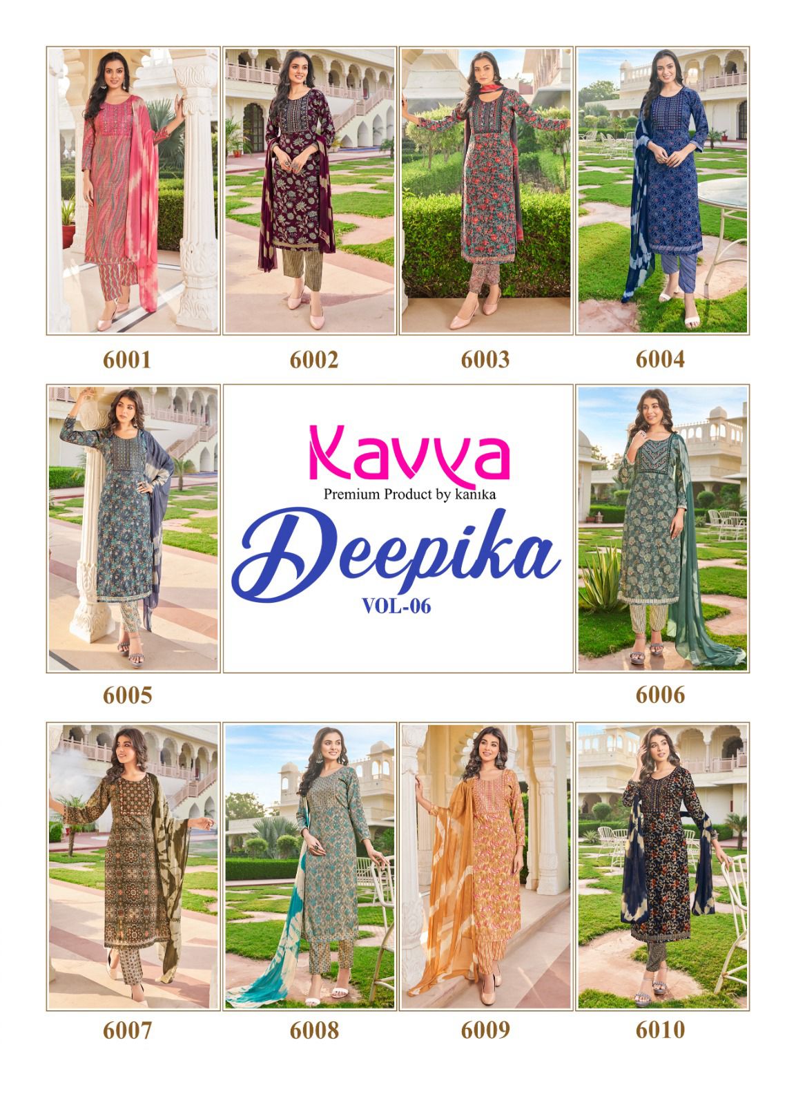 Kavya Deepika Vol 5 straight kurti With Bottom Dupatta Catalog
