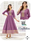 Radhika By Blue Hills Rayon Foil Printed Anarkali Kurtis Wholesalers In Surat
