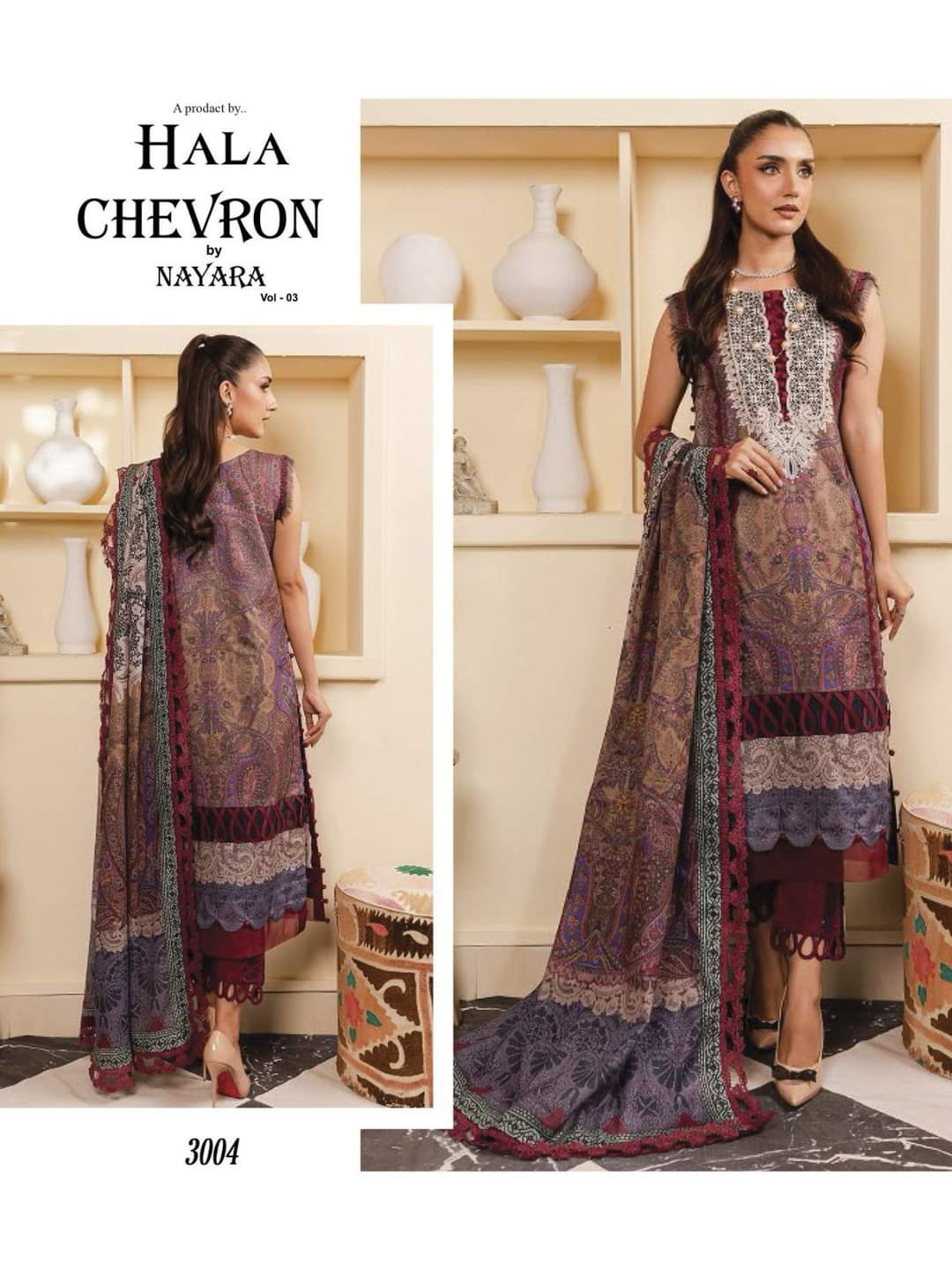Chevron By Nayra Vol 3 Cotton Pakistani Dress Material Catalog