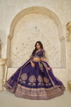 Purple colour Silk With Zari Work Lahenga With Blouse And Dupatta Exporters In India KF 2102
