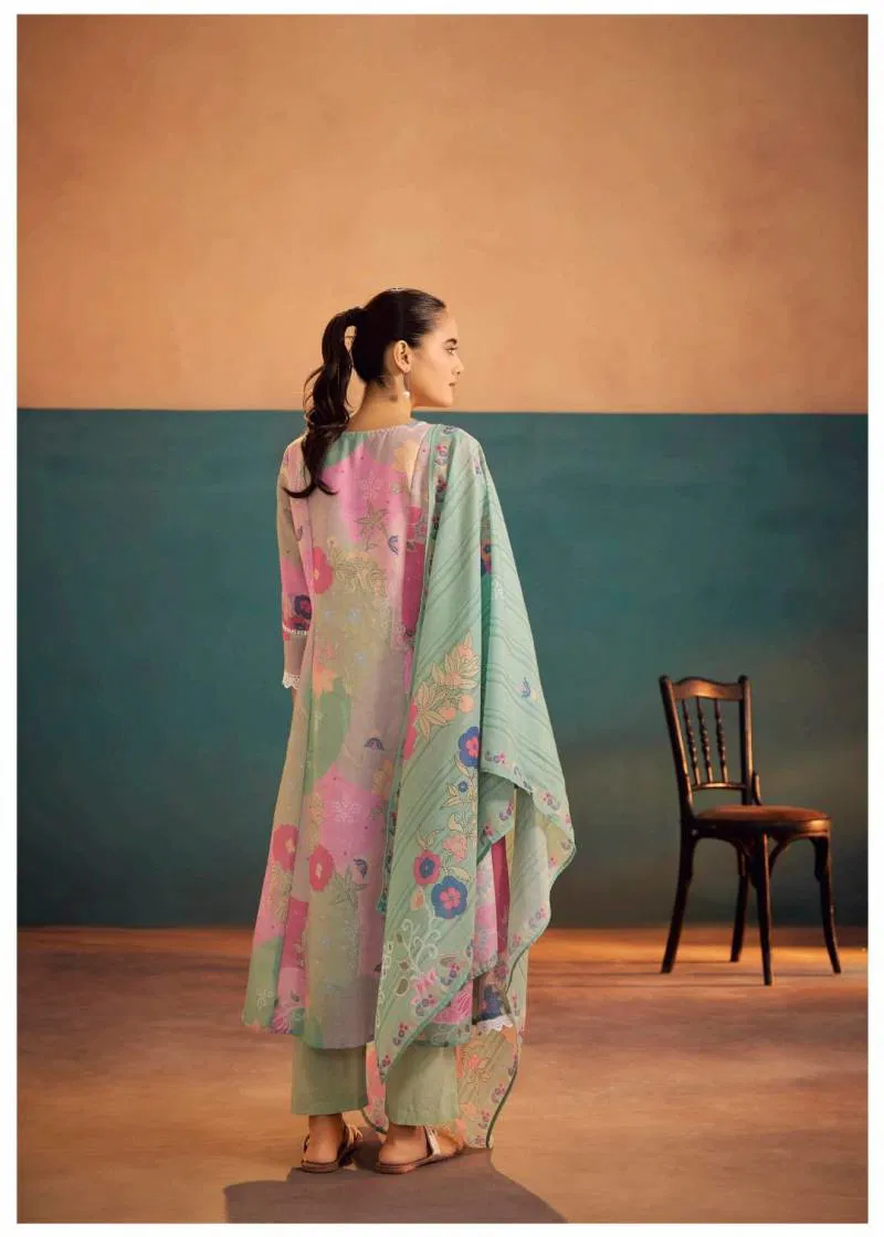 Tanyaa P 295 Linen Cotton Anarkali Kurti With Bottom Dupatta Wholesale Online