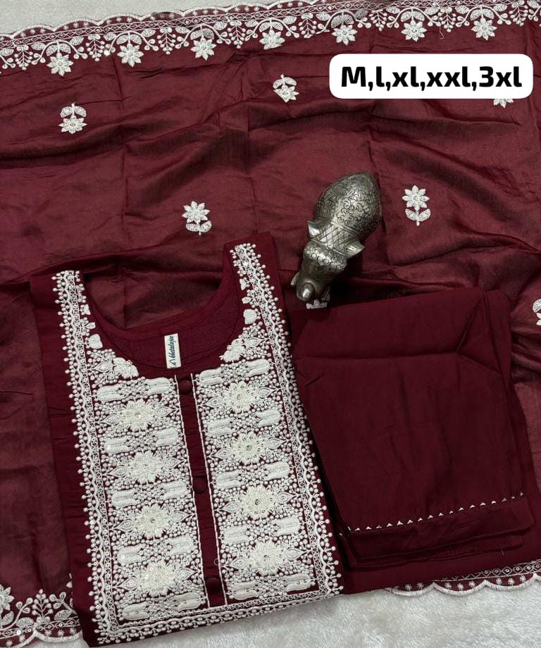 Virat Heavy Work Non Catalog Kurti With Bottom Dupatta Catalog