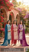 624 Colours By Vinay Viscose Machlin Jacquard Online Dress Material Wholesale