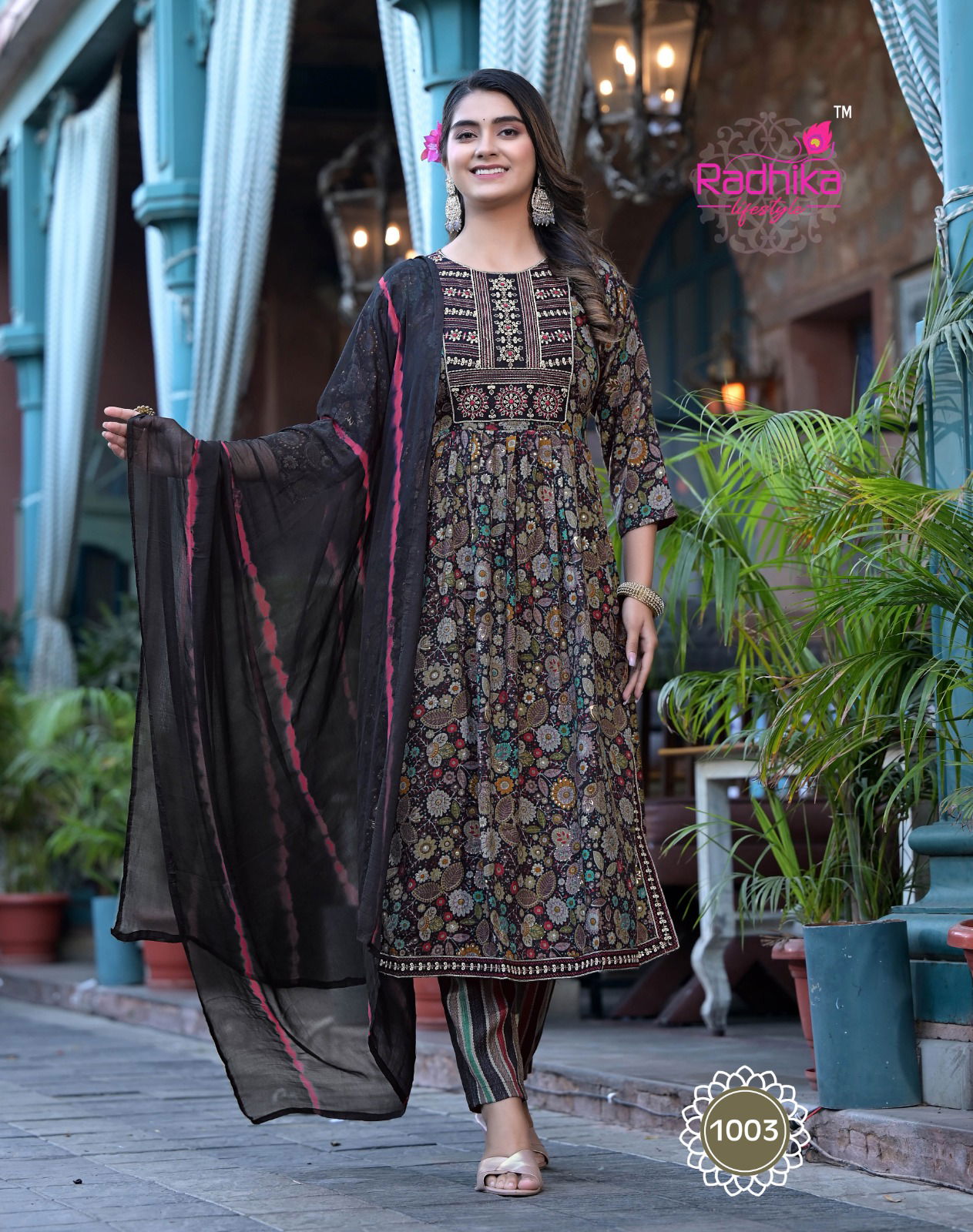 Resham Vol 1 By Radhika Foil Printed Kurti Bottom With Dupatta Catalog
