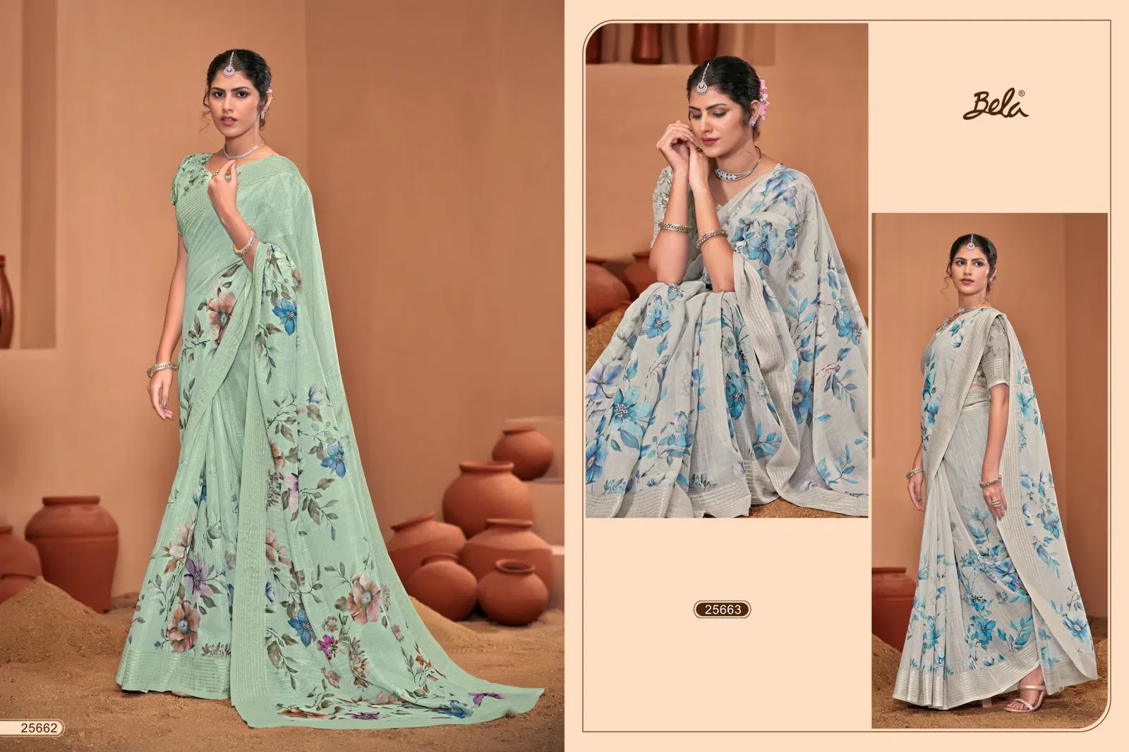 Slavia Vol 5 By Bela Linen Saree Exporters In India