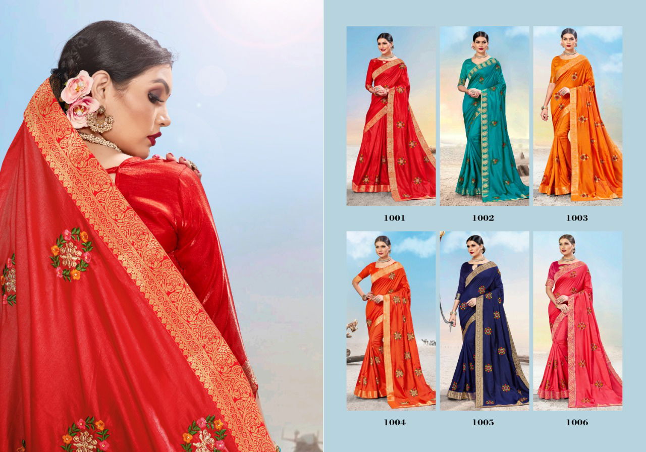 Ronisha Magical Exclusive Designer Festive Wear Vichitra Silk Sarees Collection
