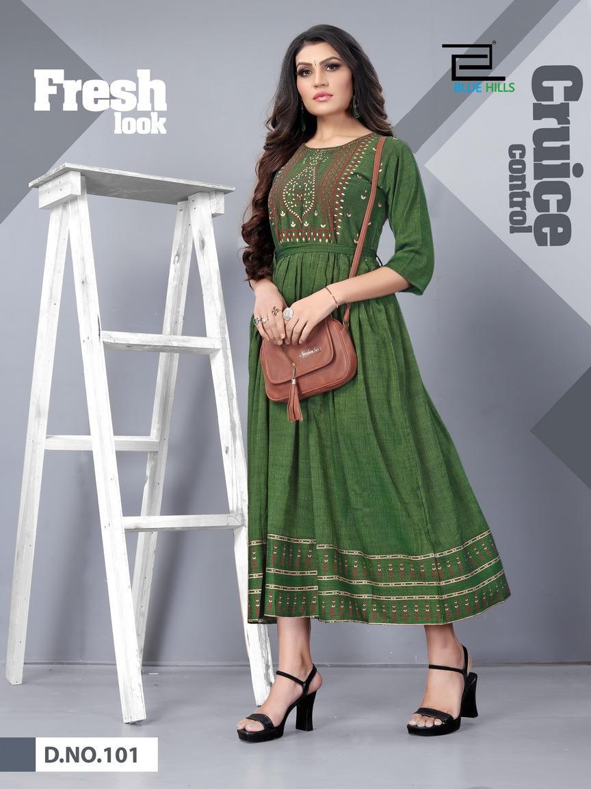 VEE FAB SHIVI Fancy Designer Ethnic Wear Heavy Rayon Two Tone Anarkali Kurtis Collection