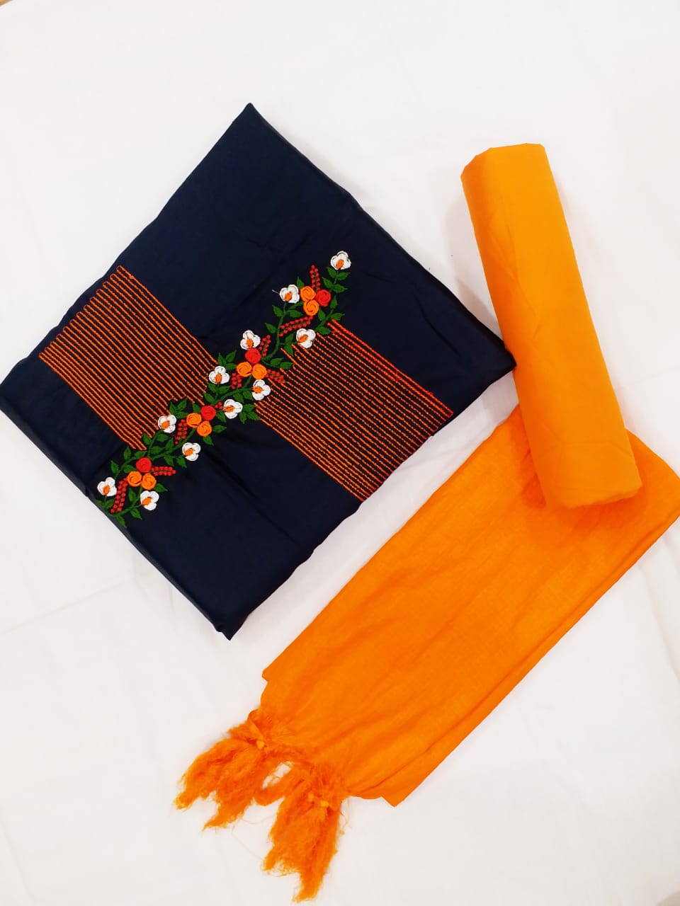 Pc Cotton Latest Designer Casual Wear Cotton With Dupatta Dress Material Collection