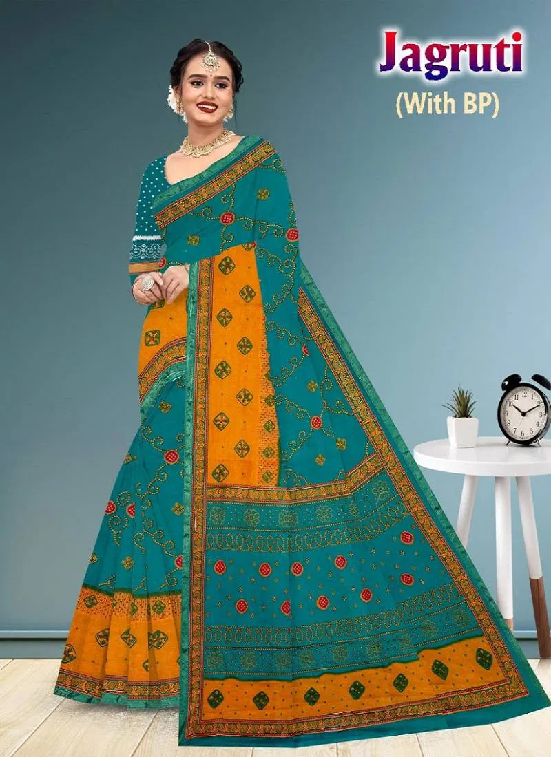 Jagruti 1 Casual Wear Cotton Printed Saree Suppliers In India