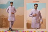 Royal Rivaaj by Shubhvastra Viscose Mens Kurta With Koti Bottom Exporters In India
