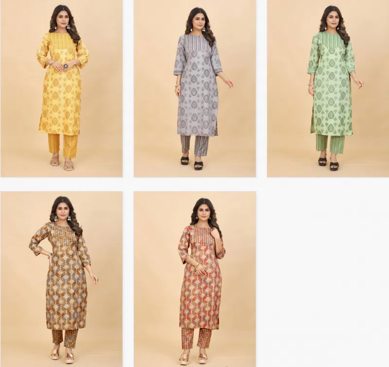 Tanyaa P 133 Cotton Casual Wear Kurti With Bottom Wholesale Clothing Distributer In India
