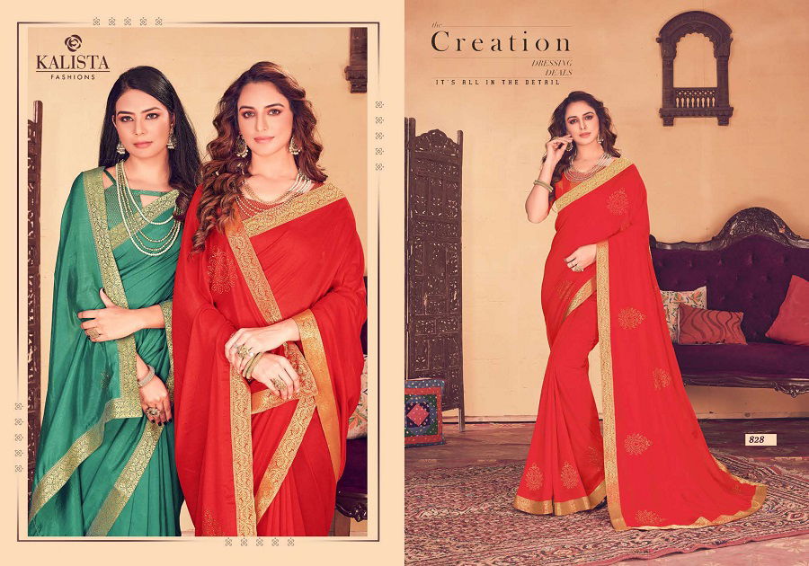 Kalista Kalki Latest Fancy Festive Wear Designer Vichitra Silk Sarees Collection
