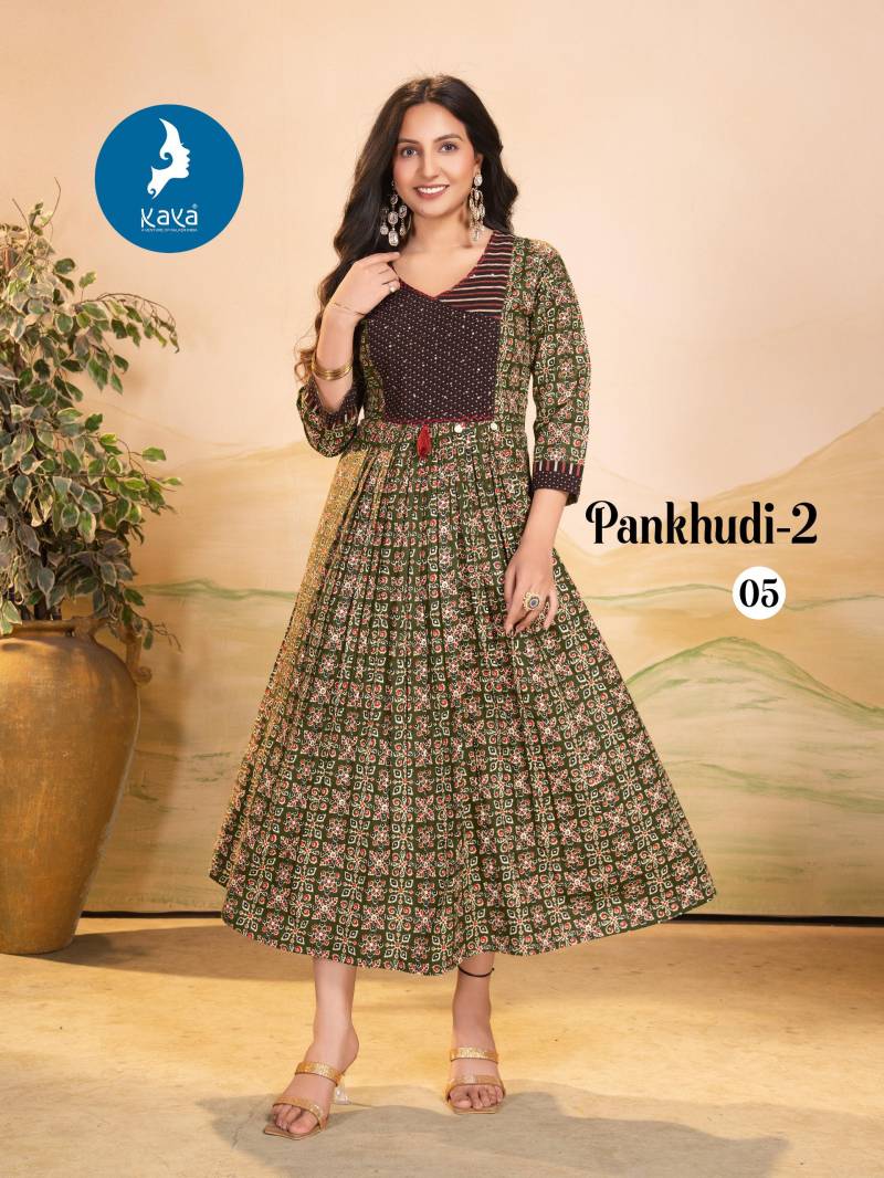Pankhudi 2 By Kaya Printed Casual Wear Kurti Wholesale Market Surat