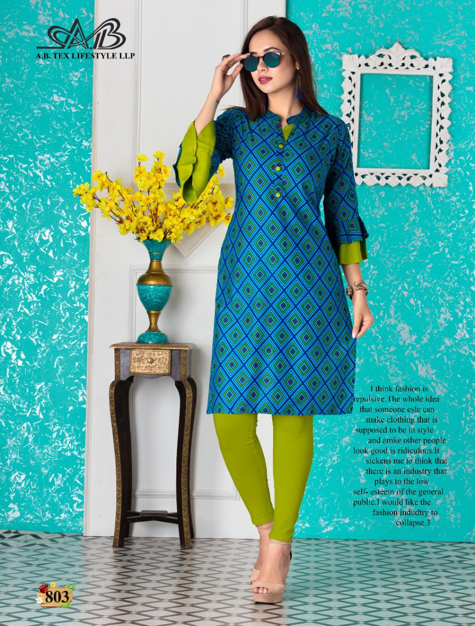 AB Sarika Latest Fancy Designer Printed Kurtis Collection