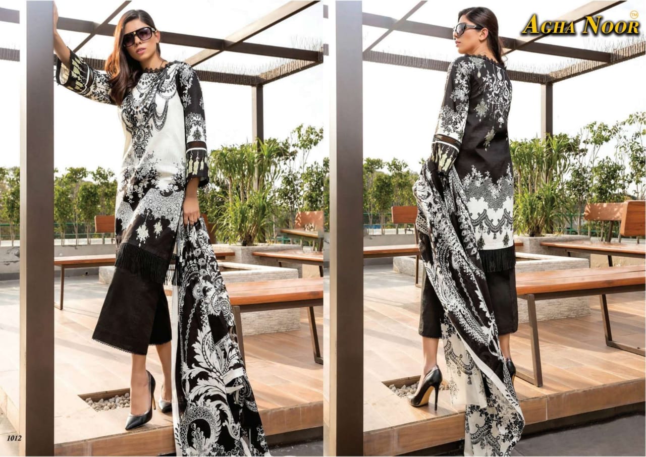 Agha Noor 2 Latest Fancy Designer Casual Wear Karachi Dress Materials Collection
