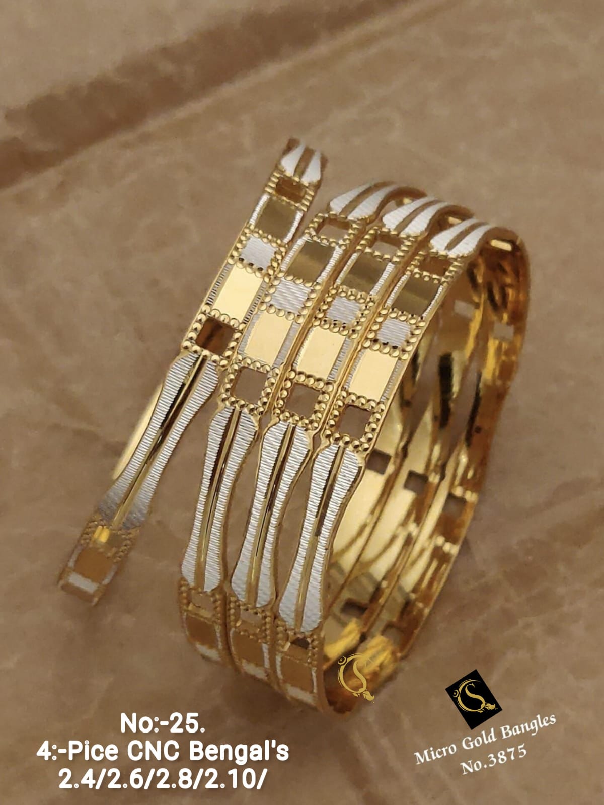 Designer Accessories 4 Micro Gold Bangels Catalog
