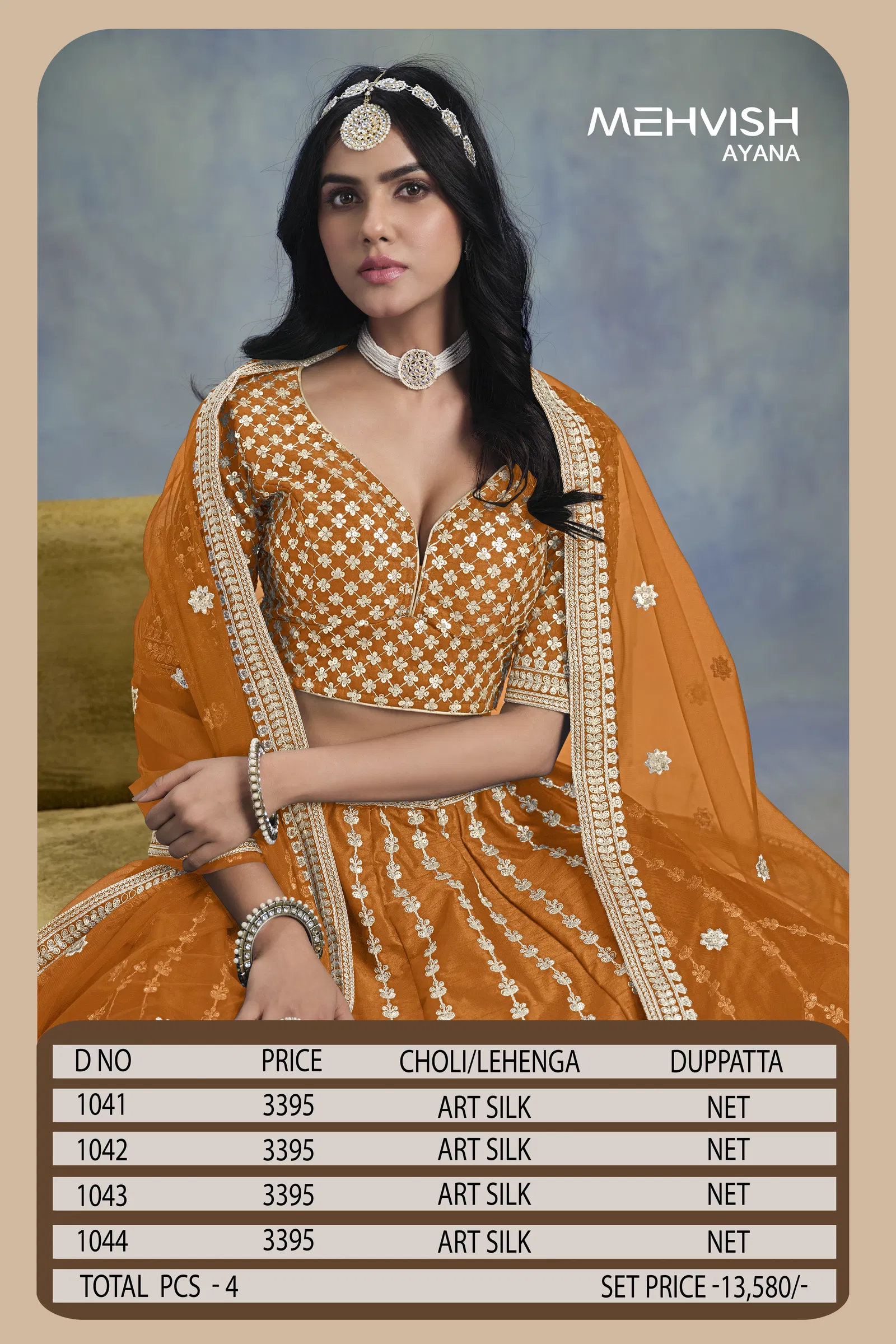 Ayana By Mehvish Art Silk Designer Lehenga Choli Suppliers In India