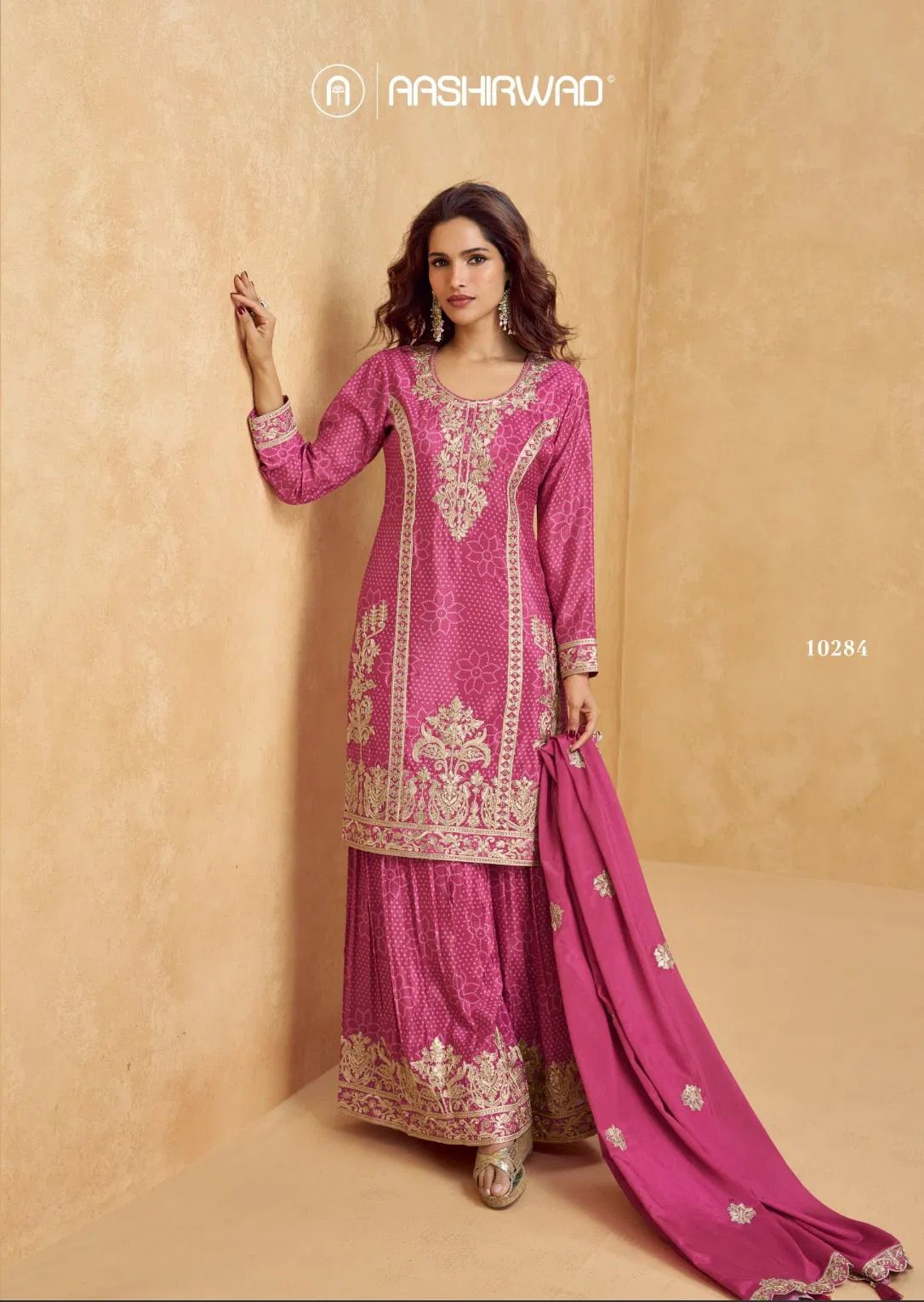 Tanvi By Aashirwad Chinon Silk Wholesale Readymade Suits Suppliers In Mumbai
