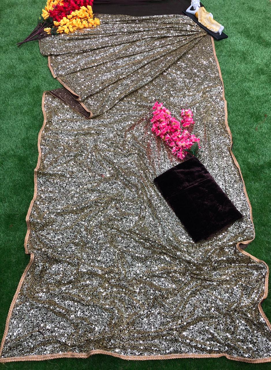Amar 1189 Latest Designer Heavy Sequence Stylish Party Wear Saree 