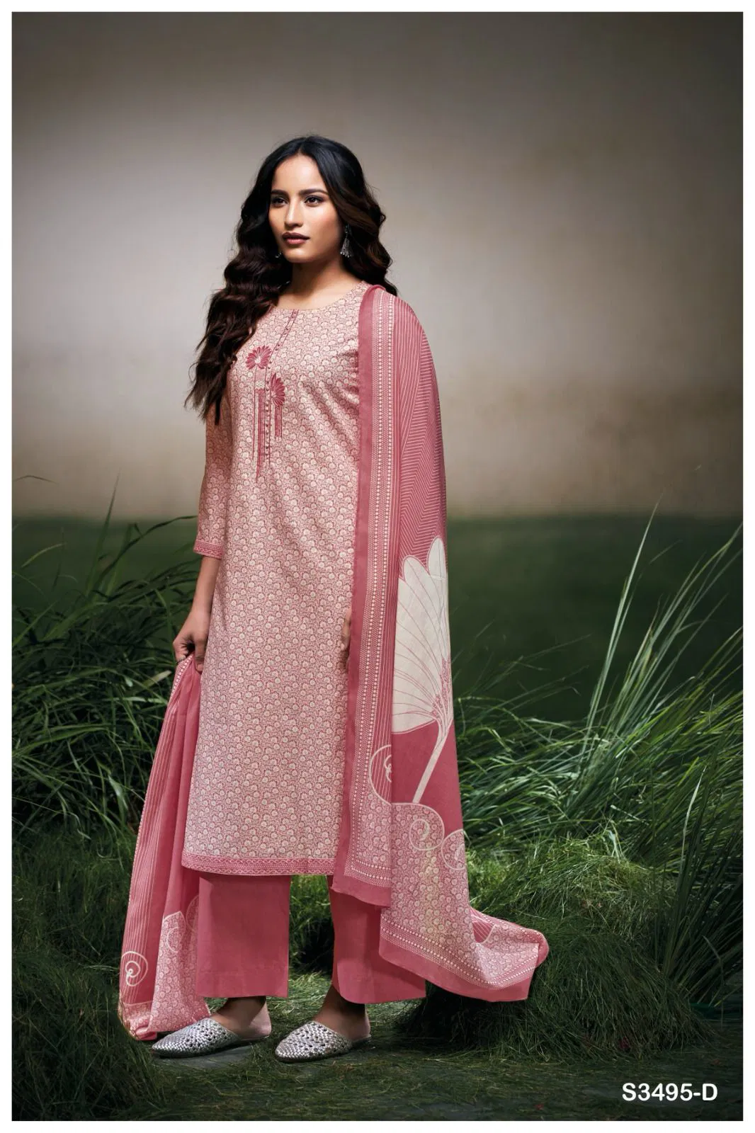 Carissa 3495 By Ganga Cotton Printed Dress Material Wholesale Online