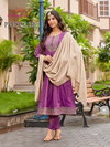 Plus Soch By Aanchi Pure Roman Shimmer Kurti With Bottom Dupatta Wholesale Online