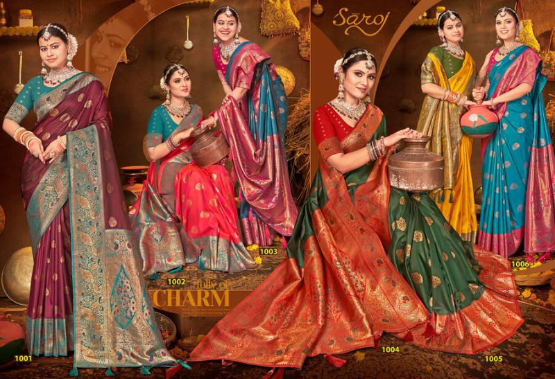 Rang Kesari Silk Vol 1 By Saroj Traditional Wear Silk Saree Wholesale In India