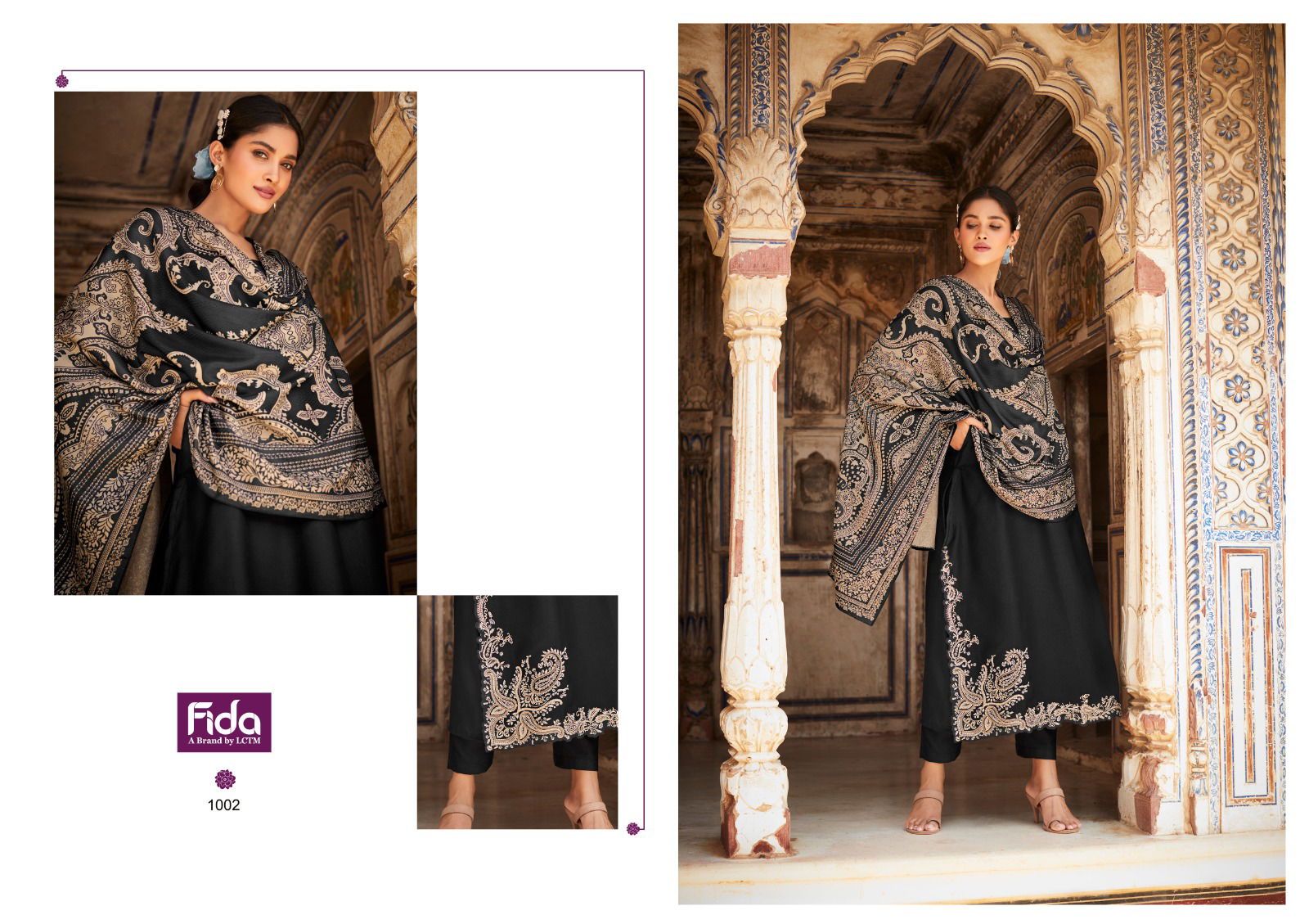 Fida Raah 1 Heavy Viscose Embroidery Dress Material
