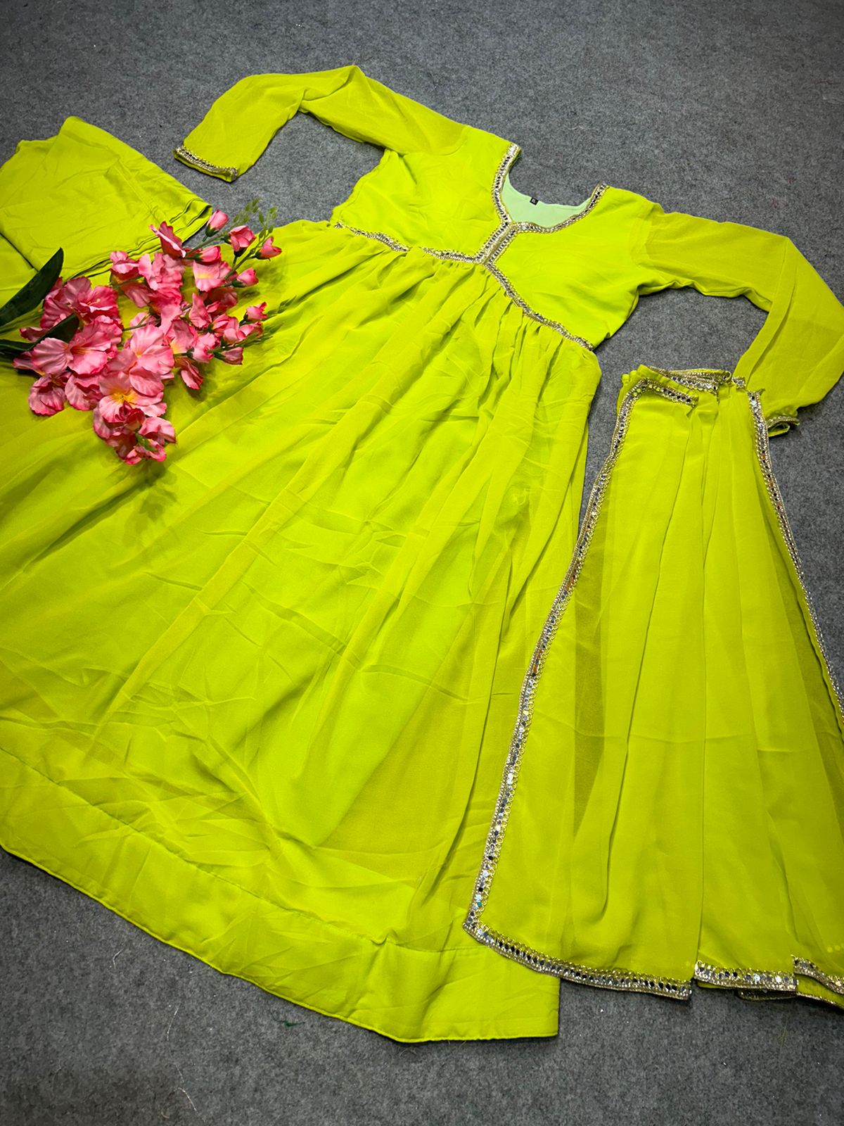 DC G36 Green Colour Anarkali Readymade Suits Wholesale Clothing Distributors In India