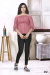 Rumi Georgette Casual Wear Faux Georgette Up Solder Ladies Top Collection
