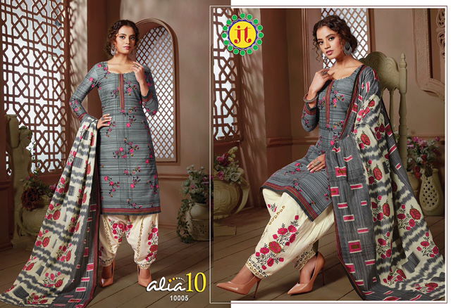 Jt Alia 10 Latest Fancy Regular wear Pure Cotton Printed Dress Material