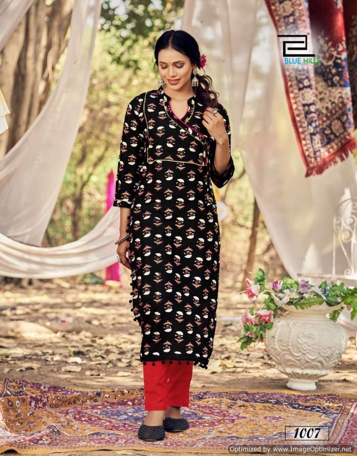 Blue Hills Candy 1 Stylish Ethnic Wear Rayon Designer New Kurti Collection