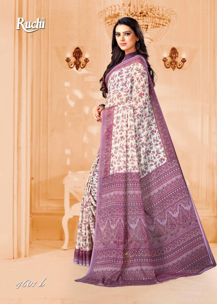 RUCHI SUPER KESAR CHIFFON 46TH EDITION Latest Regular Wear Printed Saree Collection