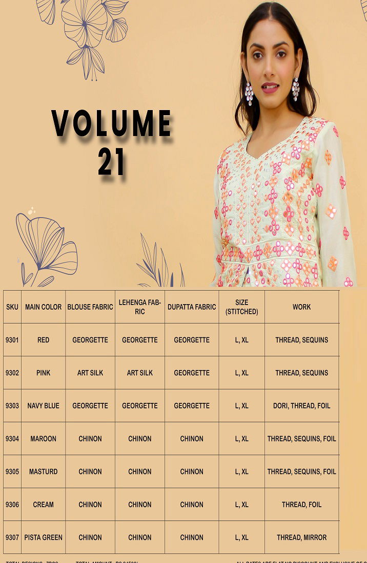 ARYA 21 Festive Wear Georgette Readymade Wholesale Lahenga Choli Collection