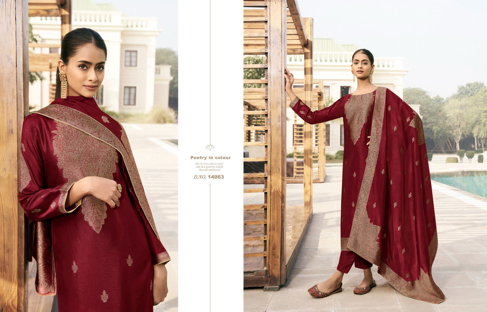 Silky 4 by Zisa Bamberg Silk Jacquard Wedding Wear Salwar Kameez Catalog 