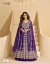 Mirza By Sayuri Chinon Silk Embroidery Surat Gown With Dupatta Wholesale Market
