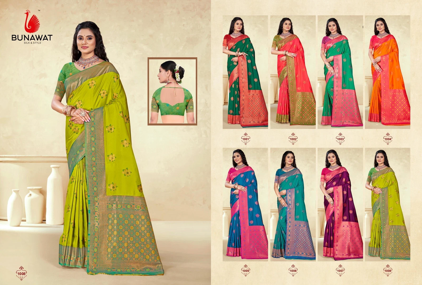 Panghat Silk By Bunawat Wedding Wear Saree Surat Wholesale Market
