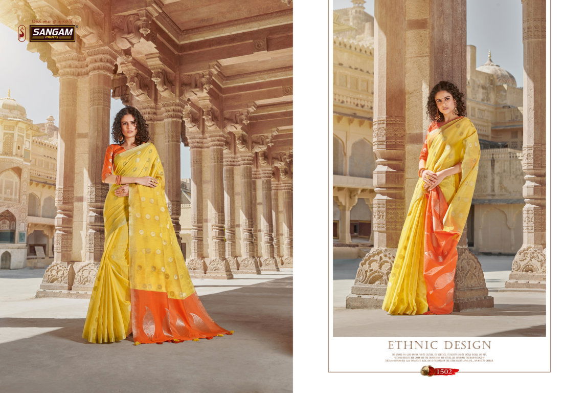 Sangam Linen Weaves New Collection Of Casual Wear Festive Wear Saree 