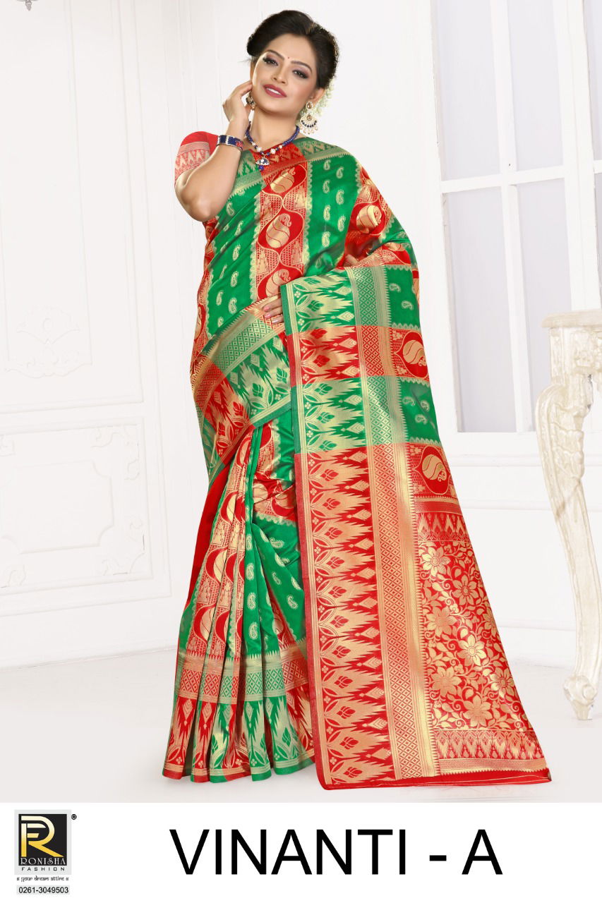 Ronisha Vinanti Latest Designer Festive Wear Silk Saree Collection 