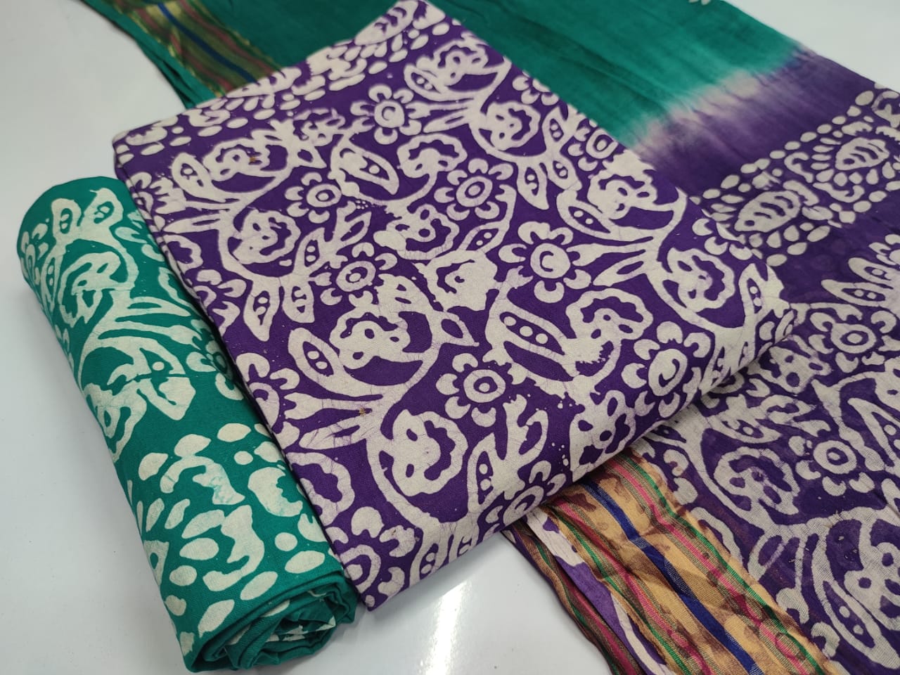 Batik 4 Bandhani Regular Wear Printed Cotton Designer Dress Material Collection
