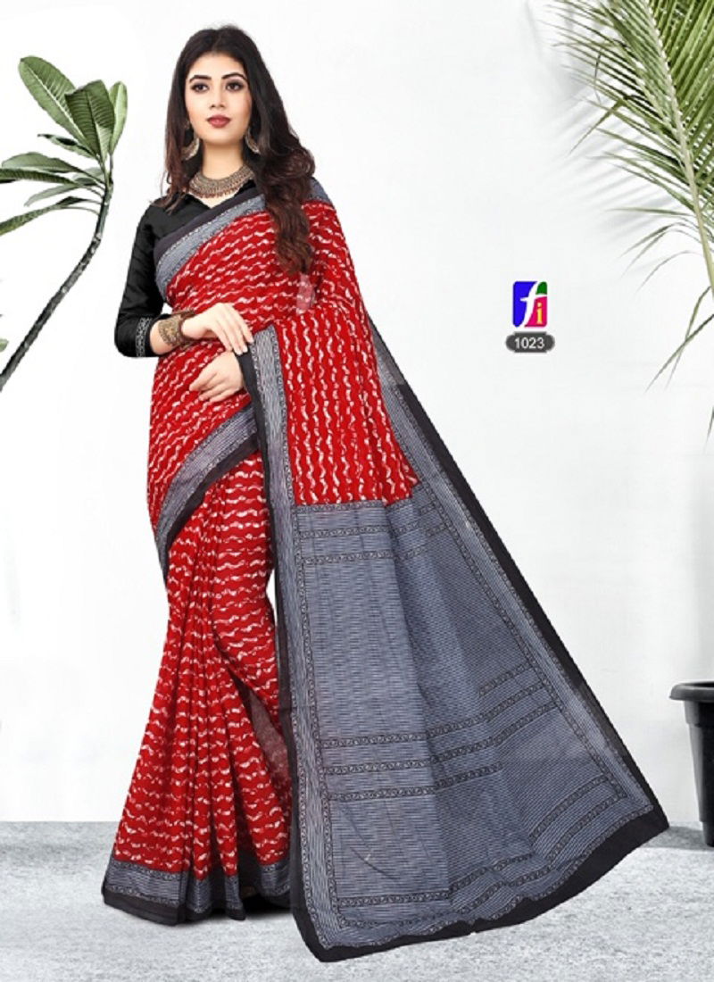 Ganesha Rashami New Collection Of Printed Pure Cotton Daily Wear Cotton Sarees Collection
