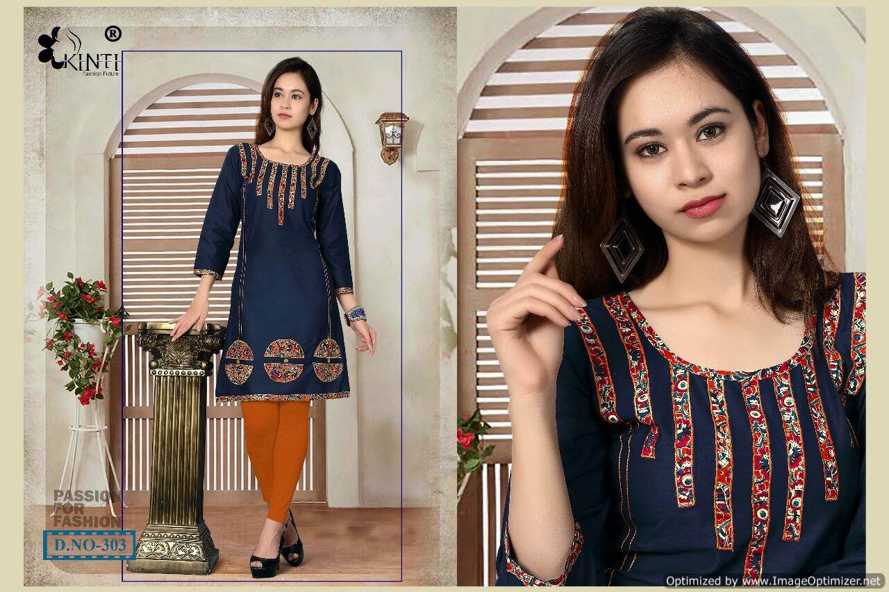 kinti-navya Latest Fancy Regular Wear Pure Cotton Designer Kurtis Collection

