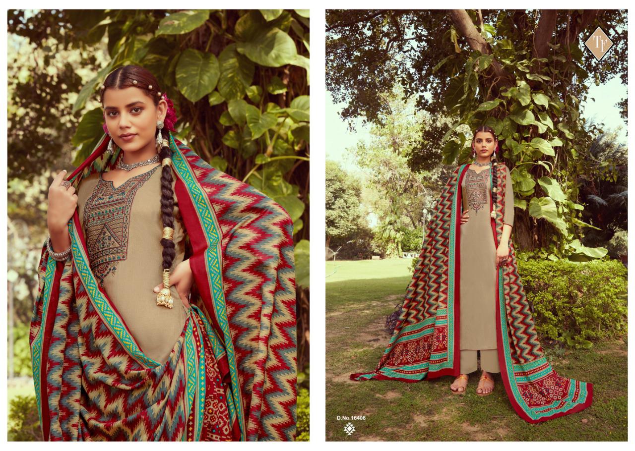 TANSIHK FASHION IKRAT Fancy Designer latest festive Wear Pure Jam Silk With Kashmiri Embroidery Neck Salwar Suit Collection