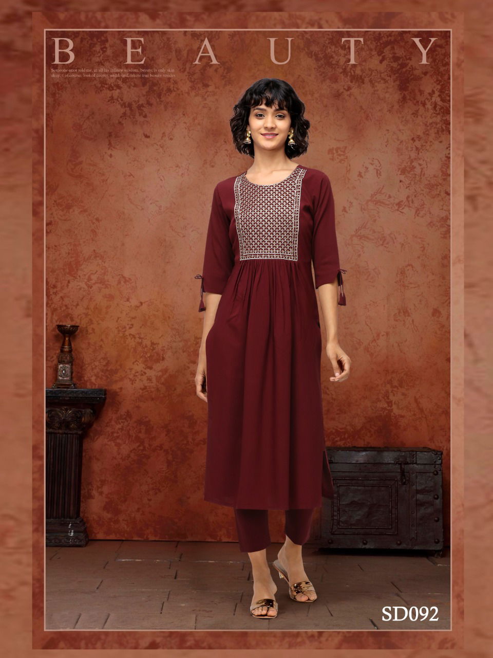 Irish Latest Fancy Ethnic Regular Wear Poly makhan Kurti With Bottom Collection