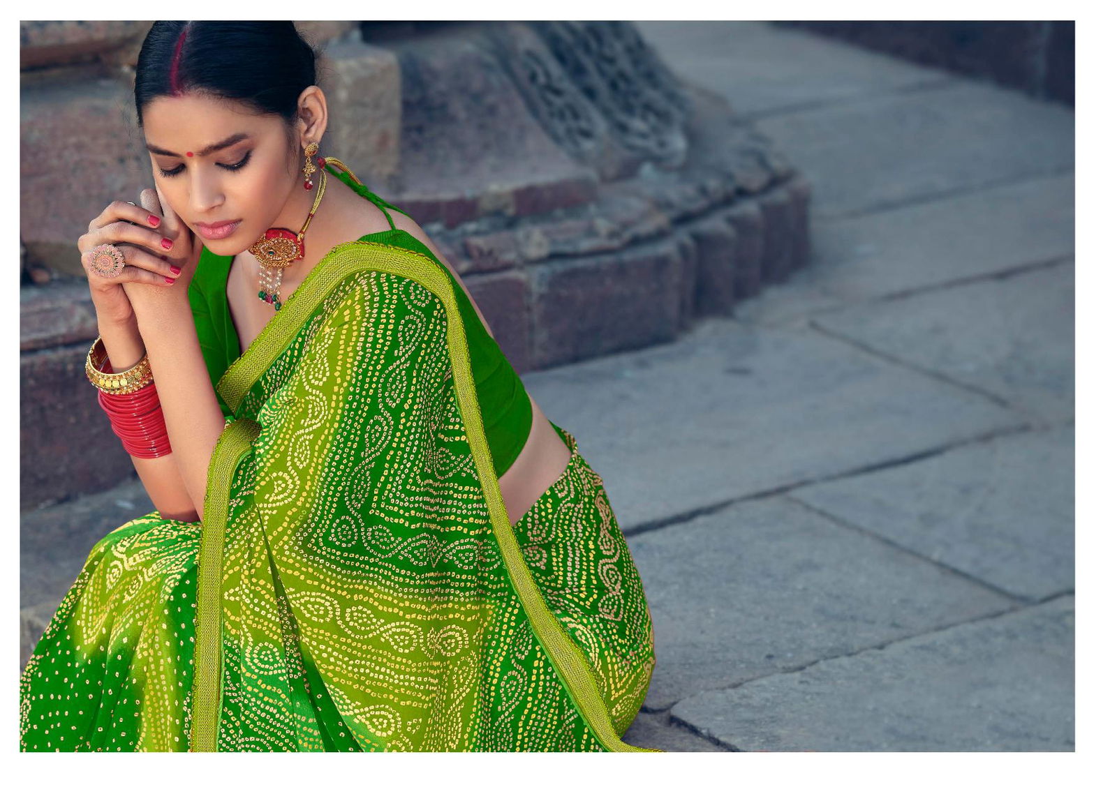 Kashvi Sawan Green Casual Wear Printed Designer Chiffon Saree Collection
