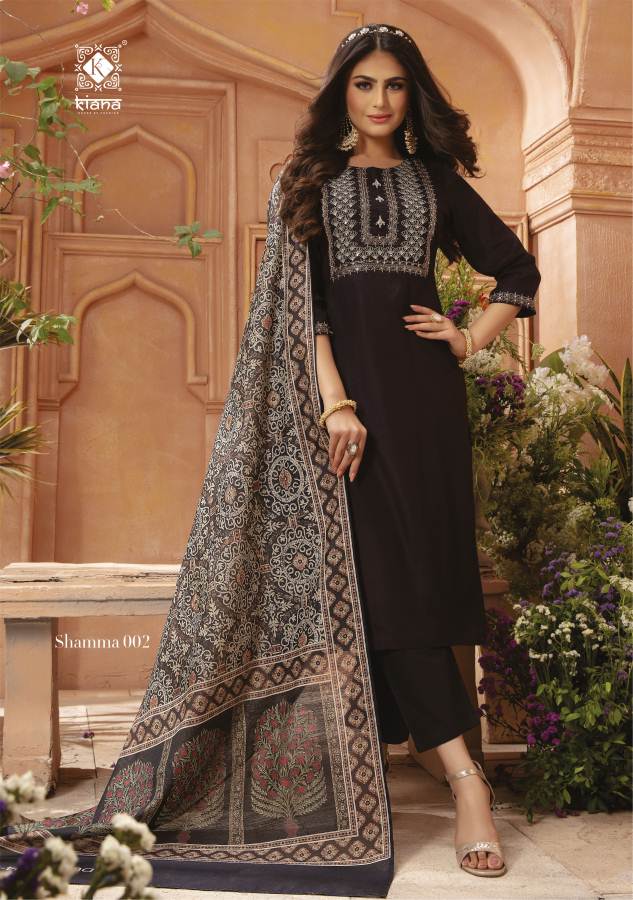 Kiana Shamma Designer Festive Wear Heavy Maslin With Hand Work Readymade Collection
