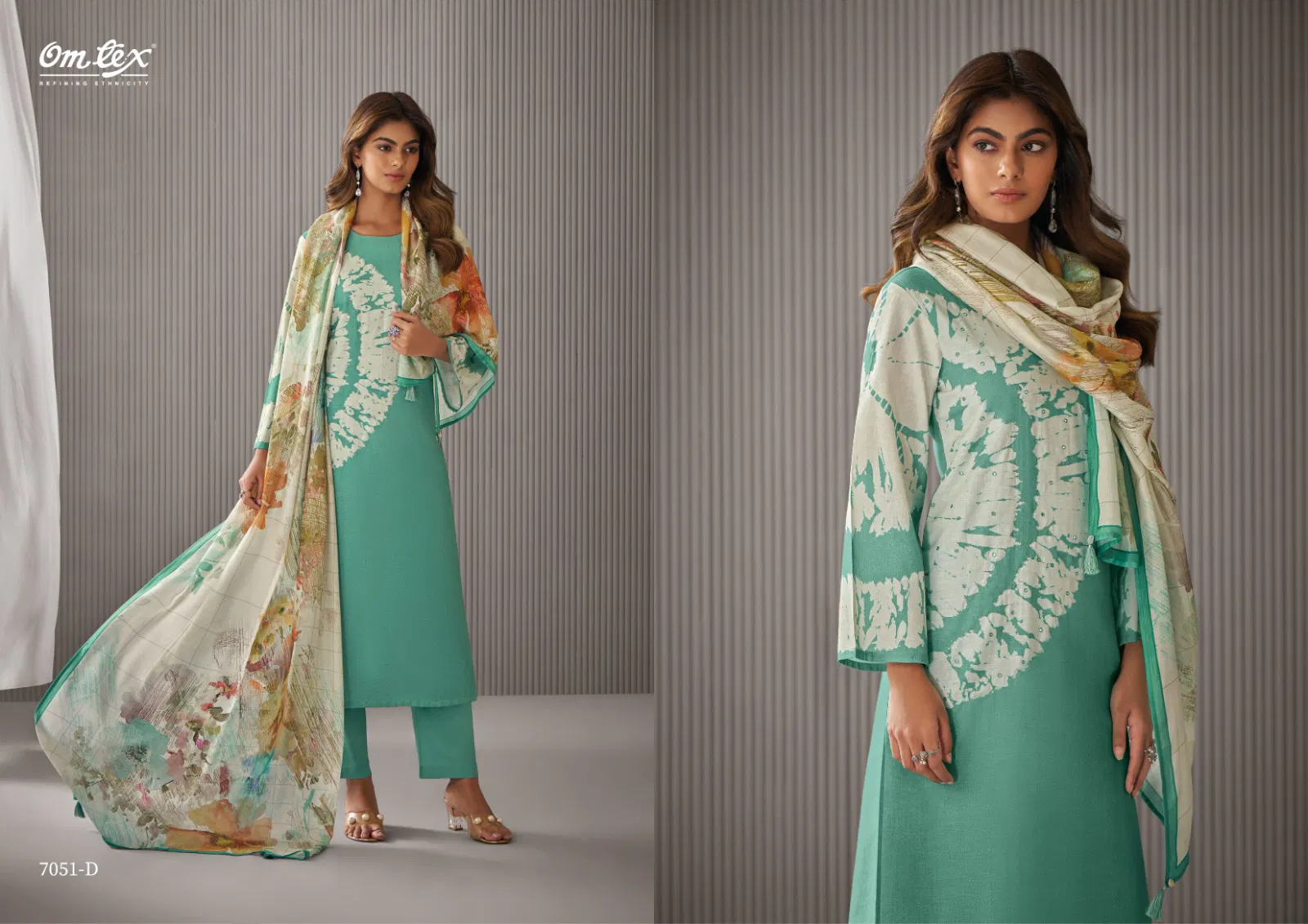 Lyrista By Omtex Sara Linen Printed Dress Material Wholesalers In Delhi